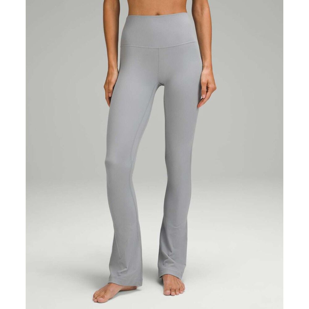 Lululemon Align Mini Flared Pant High-Rise Ribbed Gray Yoga W5GC4S Women’s 12